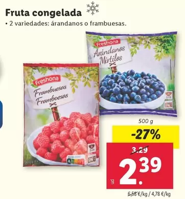 Oferta de Fruta Congelada por 2,39€ en Lidl