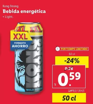 Oferta de Kong Strong - Bebida Energetica por 0,59€ en Lidl