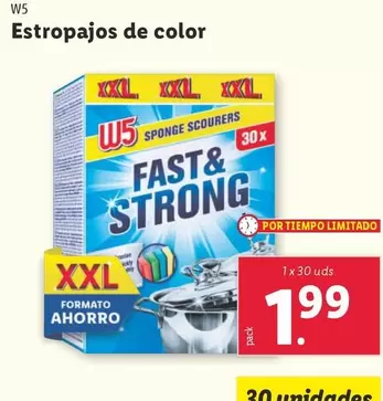 Oferta de W5 - Estropajos De Color por 1,99€ en Lidl