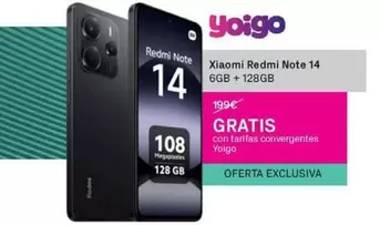 Oferta de Redmi -  Note 14 por 14€ en Phone House