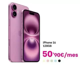 Oferta de Iphone 16 128gb por 50,9€ en Phone House