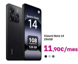 Oferta de Xiaomi - Note 14 256gb por 11,9€ en Phone House