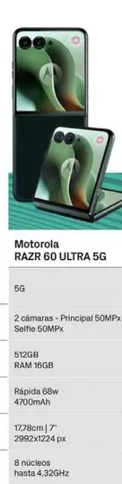 Oferta de Motorola -  Razr 60 Ultra 5g en Phone House