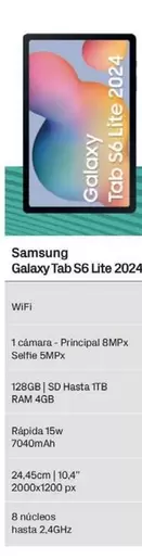 Oferta de Samsung - Galaxy Tab S6 Lite 2024 Wifi en Phone House