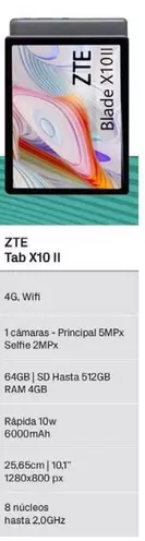 Oferta de ZTE - Tab X10 Ii en Phone House