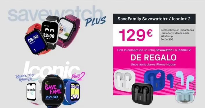 Oferta de Plus - Save Family Savewatch por 129€ en Phone House