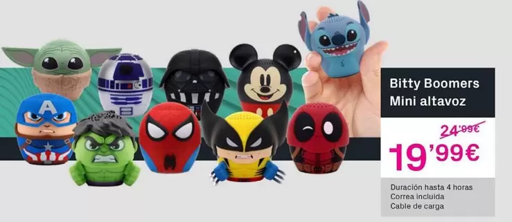 Oferta de Bitty Boomers Mini Altavoz por 19,99€ en Phone House