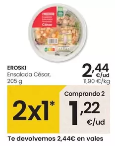 Oferta de Eroski - Ensalada Cesar por 2,44€ en Eroski