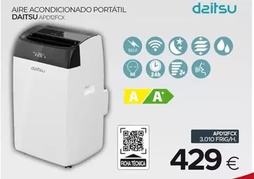 Oferta de Daitsu - Aire Acondicionado Portátil por 429€ en Tien 21