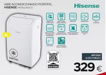 Oferta de Hisense - Aire Acondicionado Portatil por 329€ en Tien 21