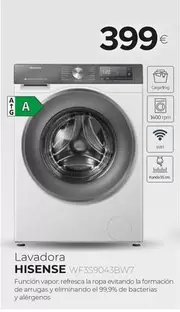 Oferta de Hisense - Lavadora Wf359043bw7 por 399€ en Tien 21