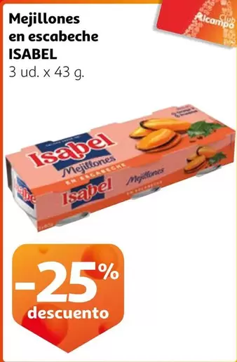 Oferta de Isabel - Mejillones En Escabeche en Alcampo
