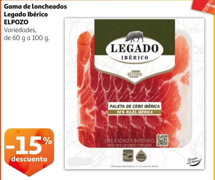 Oferta de Elpozo - Gama De Loncheados Legado Iberico en Alcampo