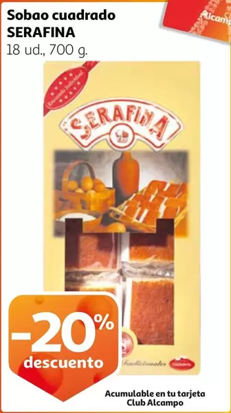 Oferta de Serafina - Sobao Cuadrado en Alcampo
