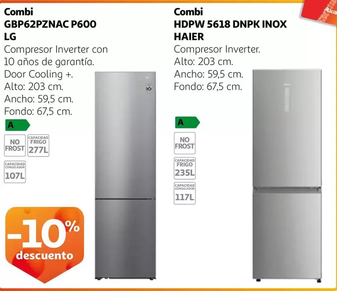 Oferta de LG - Combi Gbp62pznac P600 en Alcampo