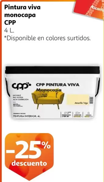 Oferta de Cpp - Pintura Viva Monocapa en Alcampo