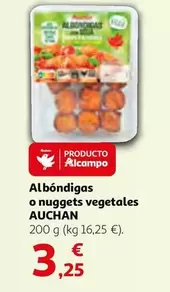 Oferta de Auchan - Albondigas O Nuggets Vegetales por 3,25€ en Alcampo