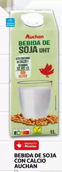 Oferta de Auchan - Bebida De Soja Con Calcio en Alcampo