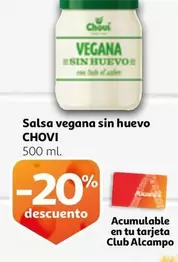 Oferta de Chovi - Salsa Vegana Sin Huevo en Alcampo