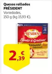 Oferta de Président - Quesos Rallados por 2,39€ en Alcampo