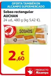 Oferta de Auchan - Sobao Rectangular por 2,6€ en Alcampo