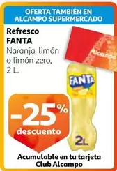 Oferta de Fanta - Refresco Naranja, Limón O Limón Zero en Alcampo
