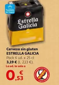 Oferta de Estrella Galicia - Cerveza Sin Gluten por 3,19€ en Alcampo