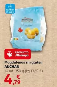 Oferta de Auchan - Magdalenas Sin Gluten por 4,79€ en Alcampo