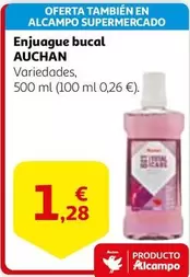 Oferta de Auchan - Enjuague Bucal por 1,28€ en Alcampo