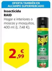 Oferta de Raid - Insecticida por 2,99€ en Alcampo