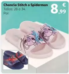 Oferta de Stitch - Chancla Stitch O Spiderman por 8,99€ en Alcampo