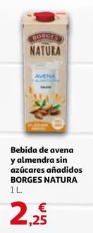Oferta de Borges - Bebida De Avena Y Almendra Sin Azucares Anadidos por 2,25€ en Alcampo