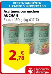 Oferta de Auchan - Aceitunas Con Anchoa por 2,78€ en Alcampo
