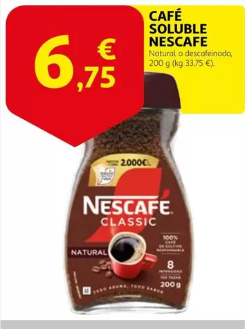 Oferta de Nescafé - Café Soluble por 6,75€ en Alcampo