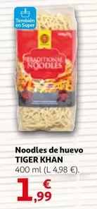 Oferta de Tiger khan - Noodles De Huevo por 1,99€ en Alcampo