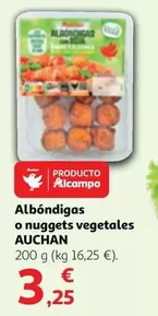 Oferta de Auchan - Albondigas O Nuggets Vegetales por 3,25€ en Alcampo