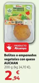 Oferta de Auchan - Bolitas O Empanados Vegetales Con Queso por 2,94€ en Alcampo