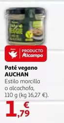 Oferta de Auchan - Paté Vegano por 1,79€ en Alcampo