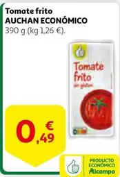 Oferta de Auchan - Tomate Frito por 0,49€ en Alcampo