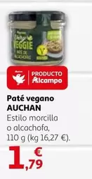 Oferta de Auchan - Paté Vegano por 1,79€ en Alcampo