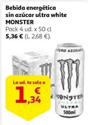 Oferta de White - Bebida Energetica Sin Azucar Ultra por 1,34€ en Alcampo