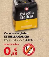 Oferta de Estrella Galicia - Cerveza Sin Gluten por 0,53€ en Alcampo