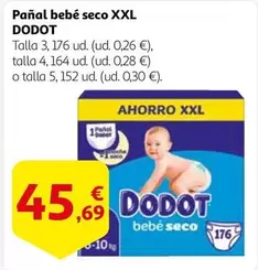 Oferta de Dodot - Pañal Bebé Seco Xxl por 45,69€ en Alcampo