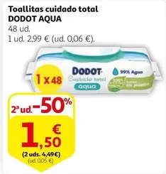 Oferta de Dodot - Toallitas Cuidado Total por 2,99€ en Alcampo