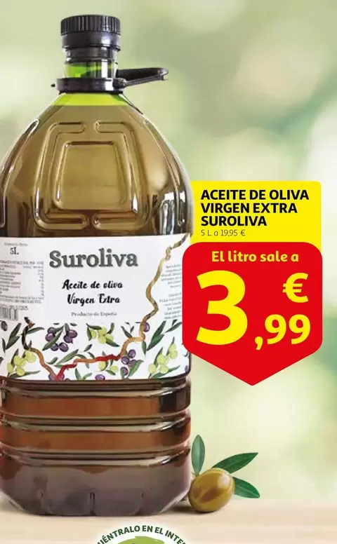 Oferta de Suroliva - Aceite De Oliva Virgen Extra por 3,99€ en Alcampo