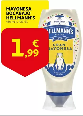 Oferta de Hellmann's - Mayonesa Bocabajo por 1,99€ en Alcampo