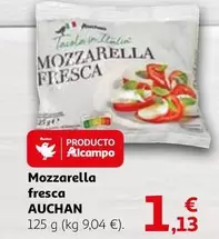 Oferta de Auchan - Mozzarella Fresca por 1,13€ en Alcampo