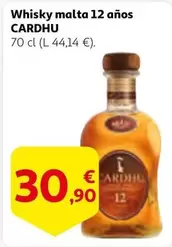 Oferta de Cardhu - Whisky Malta 12 Anos por 30,9€ en Alcampo
