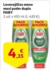 Oferta de Fairy - Lavavajillas Mano Maxi Poder Duplo por 4,35€ en Alcampo