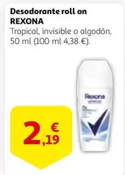 Oferta de Rexona - Desodorante Roll On por 2,19€ en Alcampo